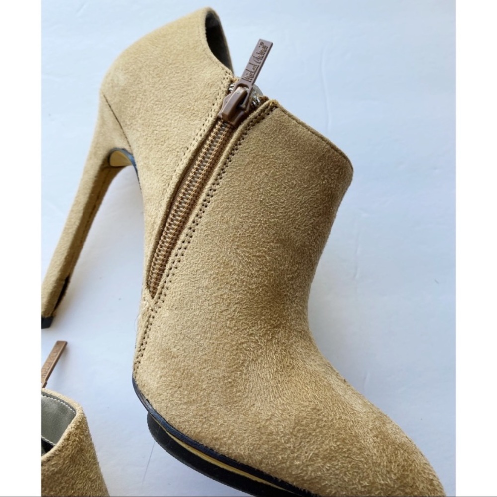 Michael Antonio • Tan Suede High Heel Booties
